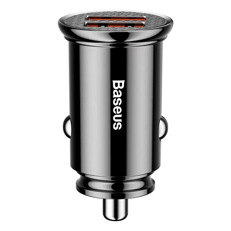 Baseus Circular 2xUSB QC3.0 5A 30W car charger (black) Baseus Circular 2xUSB QC3.0 5A 30W car charger (black)