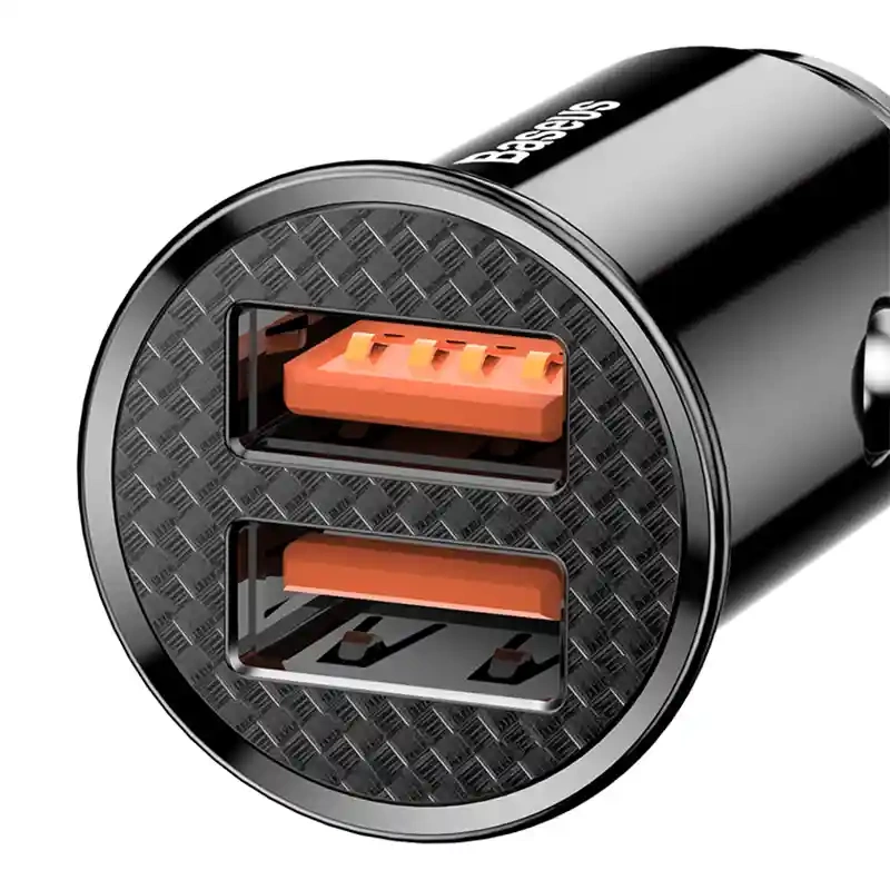 Baseus Circular 2xUSB QC3.0 5A 30W car charger (black) Baseus Circular 2xUSB QC3.0 5A 30W car charger (black)