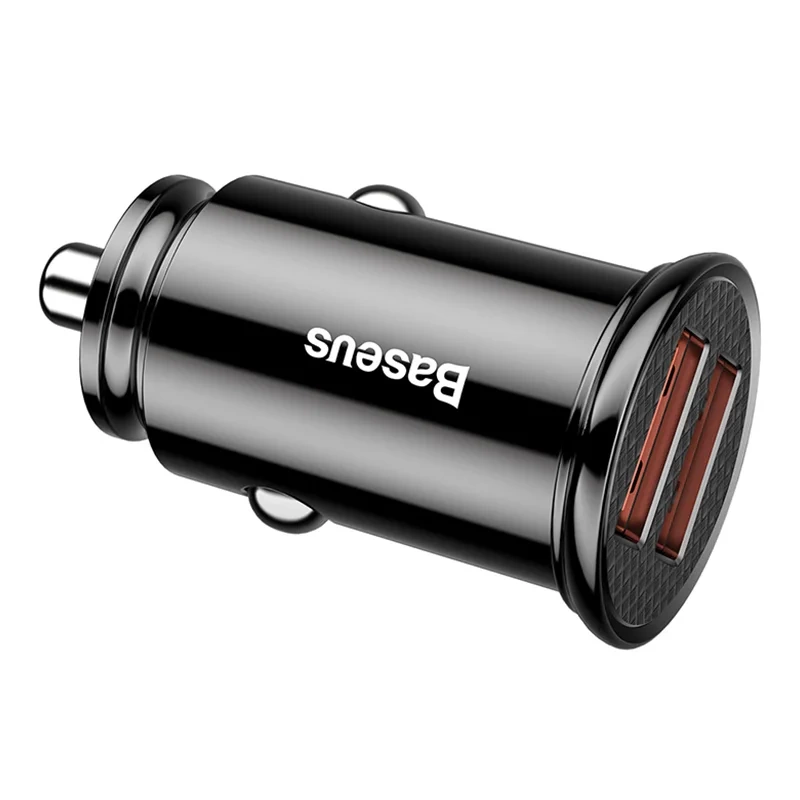 Baseus Circular 2xUSB QC3.0 5A 30W car charger (black) Baseus Circular 2xUSB QC3.0 5A 30W car charger (black)