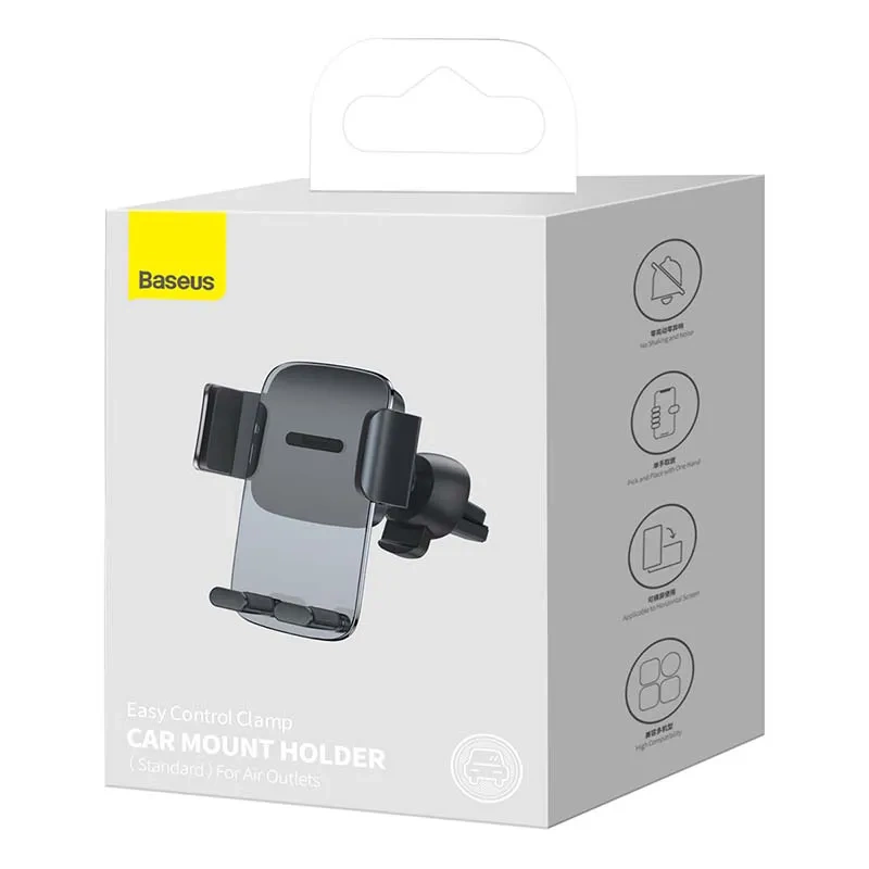Baseus Easy Control Clamp car holder for grid (black) Baseus Easy Control Clamp car holder for grid (black)