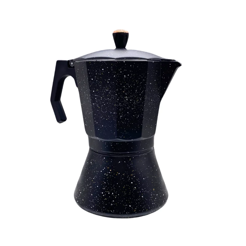 Eisenbach LSS06:Aluminum Espresso Moka Pot Coffee Maker - 6 Cups