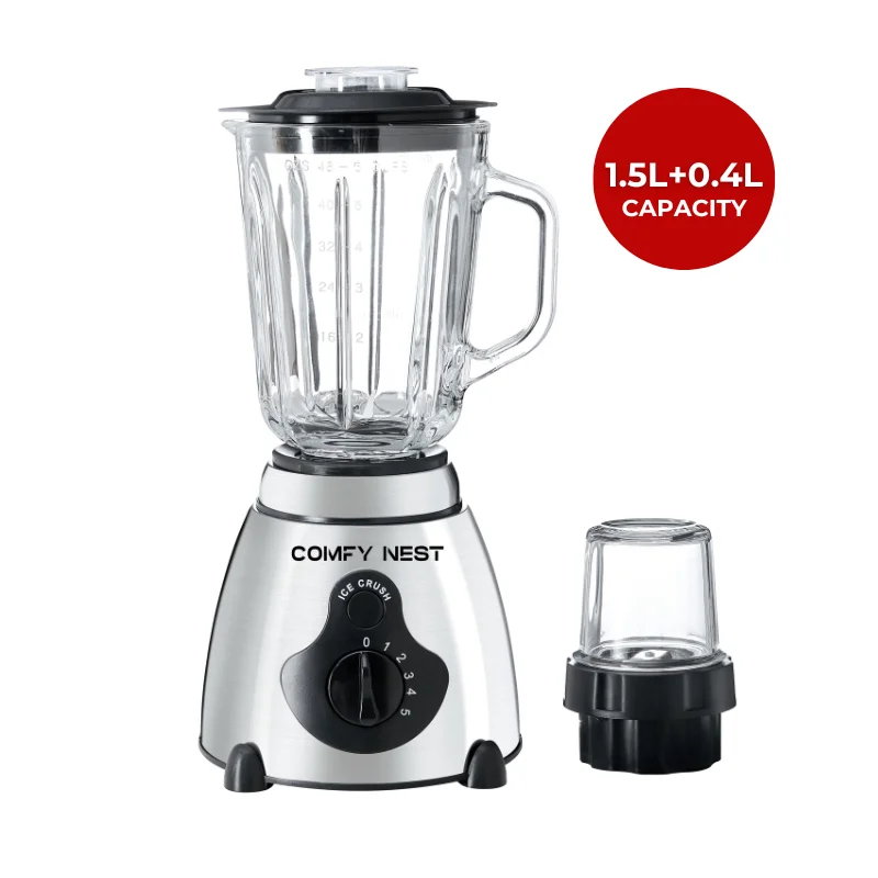 Comfy Nest CN-BLG15: 2in1 Glass Blender and Grinder with Ice Crusher Comfy Nest CN-BLG15: 2in1 Glass Blender and Grinder with Ice Crusher