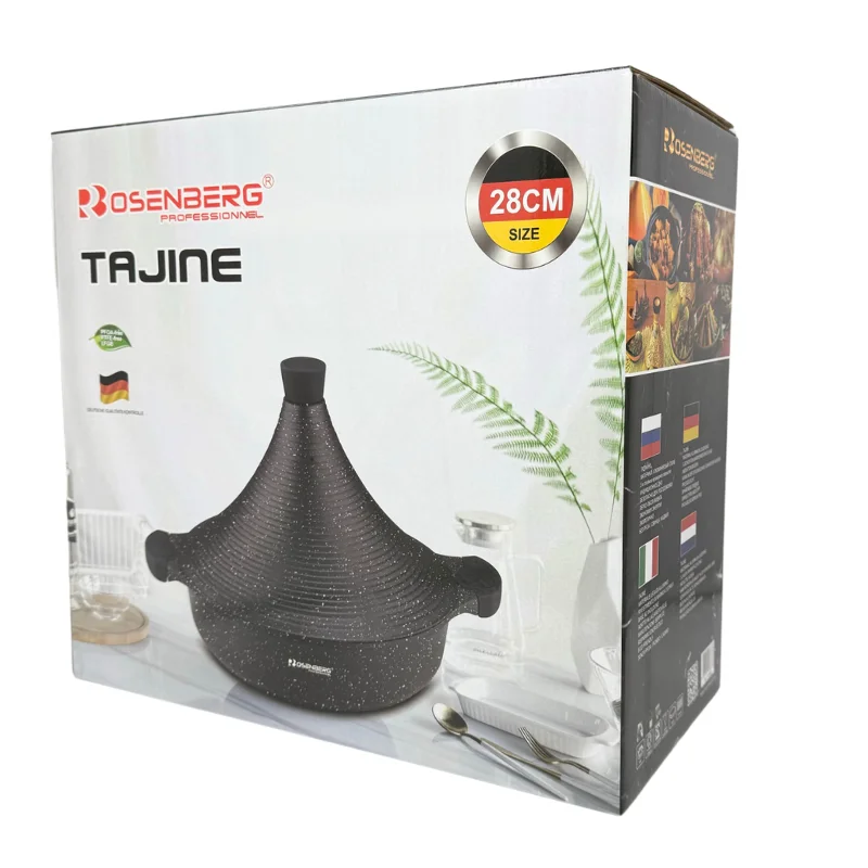 Rosenberg RB-TJ28M2: Marble Coated Tajine - 28cm Rosenberg RB-TJ28M2: Marble Coated Tajine - 28cm