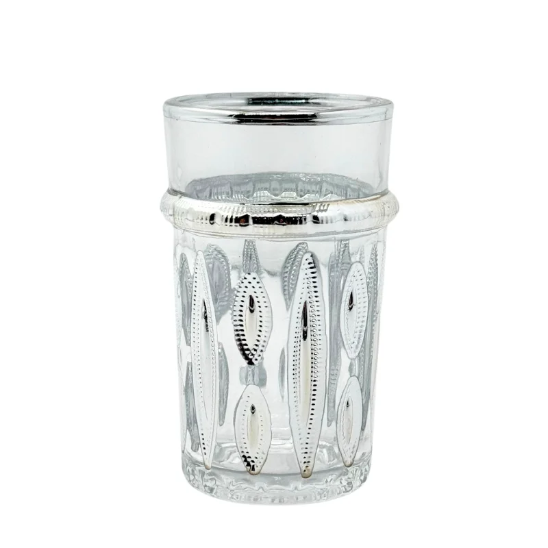 Eisenbach EB-GLS12S: 12-Pieces Tea Glasses with Silver Accent Eisenbach EB-GLS12S: 12-Pieces Tea Glasses with Silver Accent