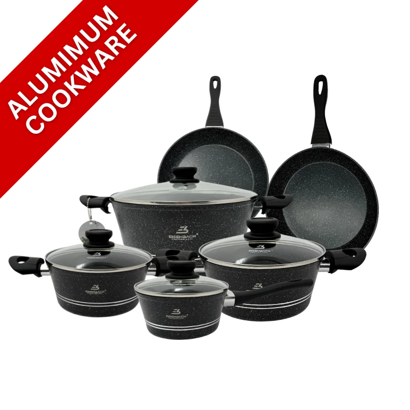 Rosenberg RB-10M2B: 10 Pieces Marble Coated Cookware Set Rosenberg RB-10M2B: 10 Pieces Marble Coated Cookware Set