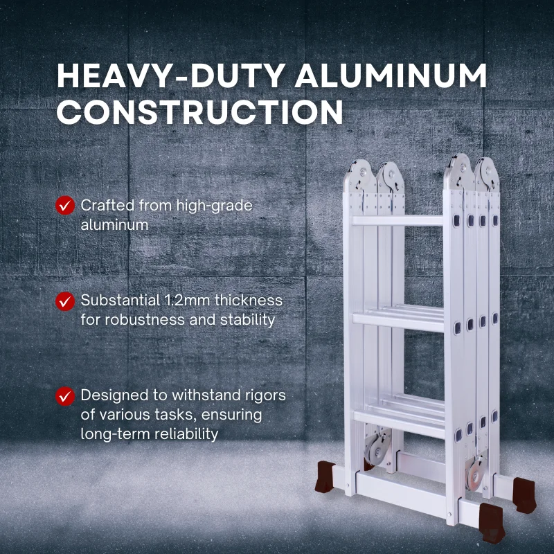 Herzberg HG-5002: Multi-OrientationAluminum Folding Ladder Herzberg HG-5002: Multi-OrientationAluminum Folding Ladder