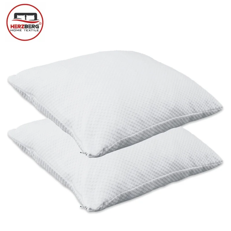 Herzberg HG-65X2: 2 Pieces Shredded Memory Foam Pillow Herzberg HG-65X2: 2 Pieces Shredded Memory Foam Pillow