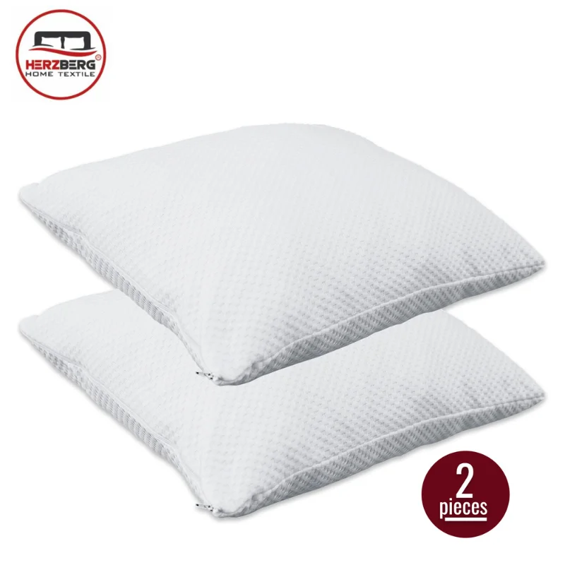 Herzberg HG-65X2: 2 Pieces Shredded Memory Foam Pillow Herzberg HG-65X2: 2 Pieces Shredded Memory Foam Pillow