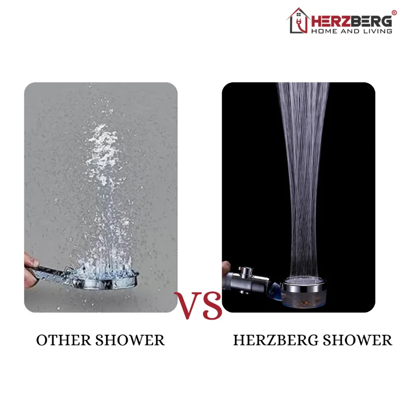 Herzberg Turbo Charger Showerhead Gold Herzberg Turbo Charger Showerhead Gold
