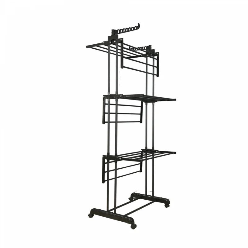 Herzberg HG-8034BB: Moving Clothes Rack - Black Herzberg HG-8034BB: Moving Clothes Rack - Black