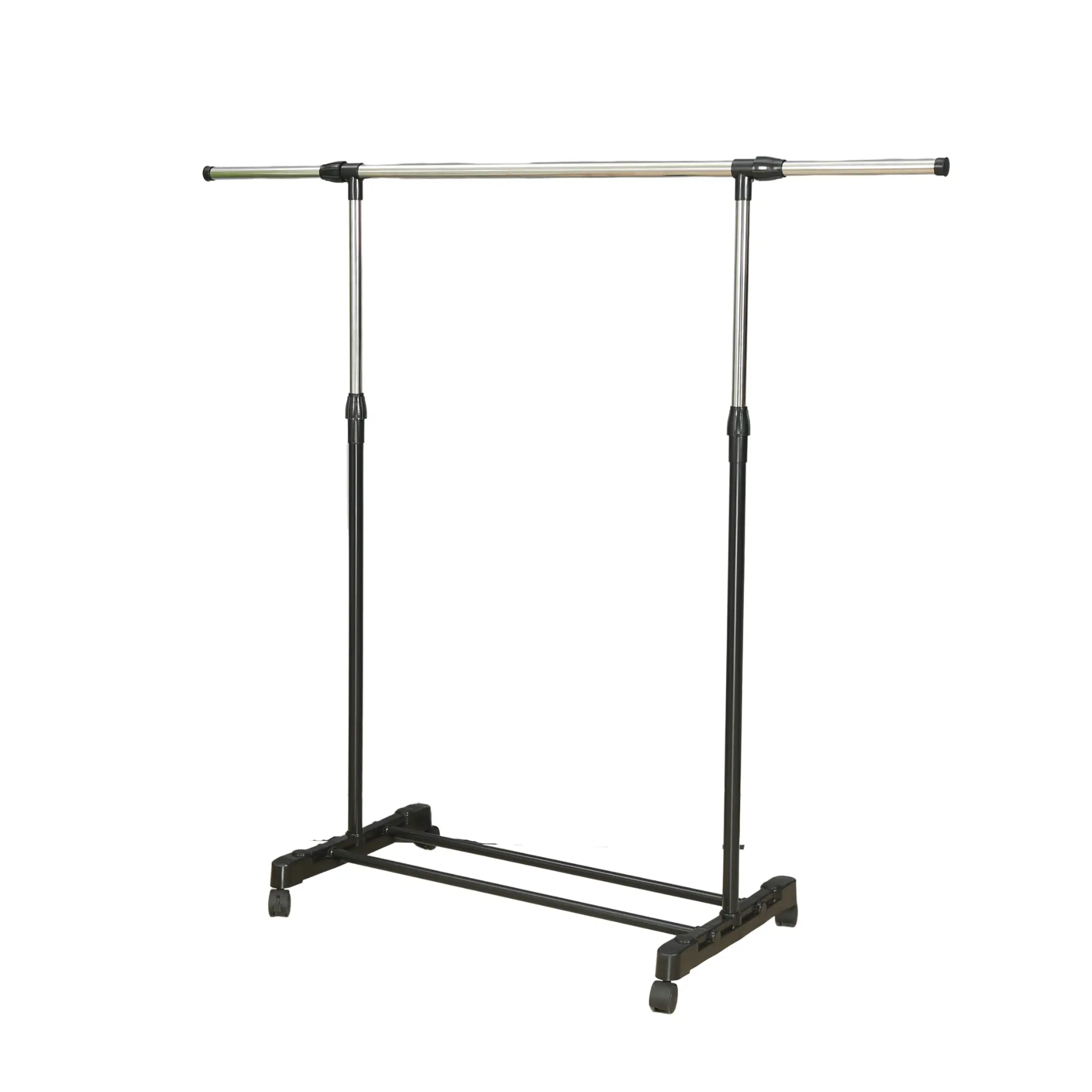 Herzberg HG-03268: Adjustable Single Rod Rolling Clothing Garment Rack Herzberg HG-03268: Adjustable Single Rod Rolling Clothing Garment Rack