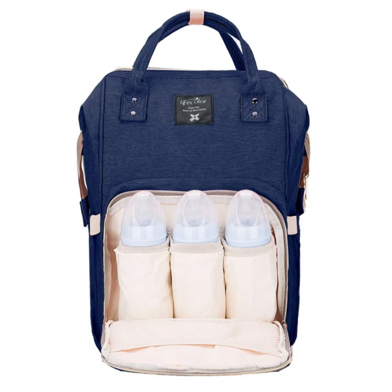 Herzberg HG-03206: Multifunction Mommy Diaper and Baby Bottle Bag - Blue Herzberg HG-03206: Multifunction Mommy Diaper and Baby Bottle Bag - Blue