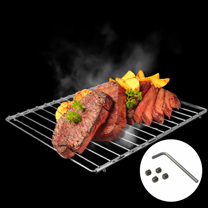 Herzberg HG-03213: Universal Oven Baking Grid & Adjustable Coaster Rack Herzberg HG-03213: Universal Oven Baking Grid & Adjustable Coaster Rack