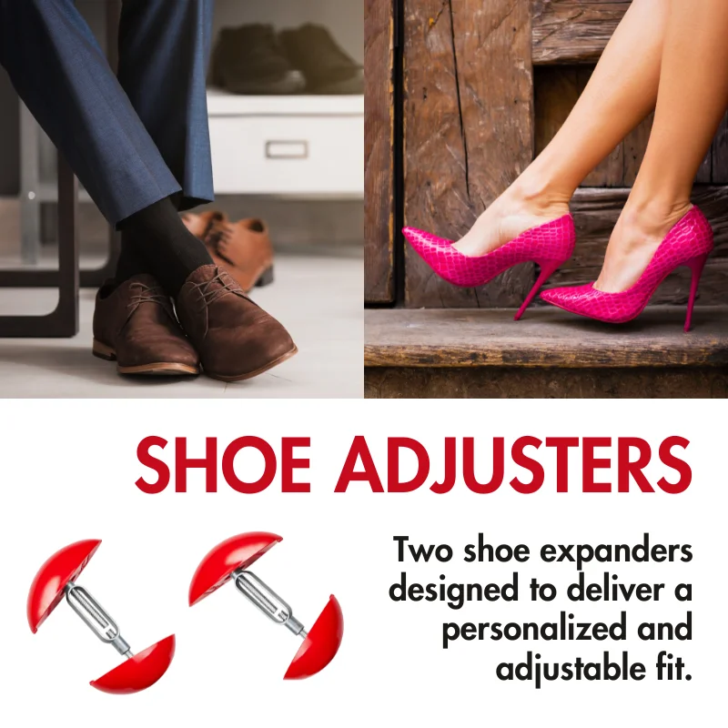Herzberg HG-03763: 2 Pieces Plastic Shoe Adjuster, Shaper, & Expander