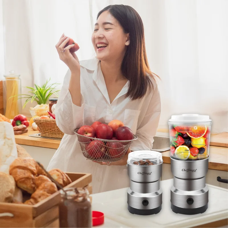 Cheffinger CF-CGB300: 300W Coffee Grinder & Juice Electric Blender Cheffinger CF-CGB300: 300W Coffee Grinder & Juice Electric Blender