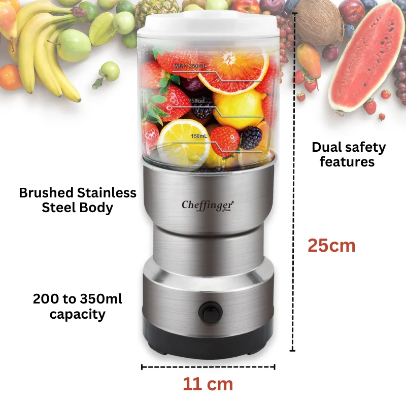 Cheffinger CF-CGB300: 300W Coffee Grinder & Juice Electric Blender Cheffinger CF-CGB300: 300W Coffee Grinder & Juice Electric Blender