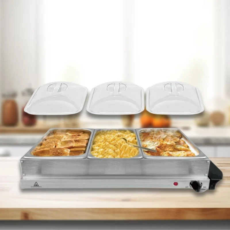 Cheffinger CF-BW300: 3.5 Quarts 2 in 1 Buffet Warmer + Hotplate Cheffinger CF-BW300: 3.5 Quarts 2 in 1 Buffet Warmer + Hotplate