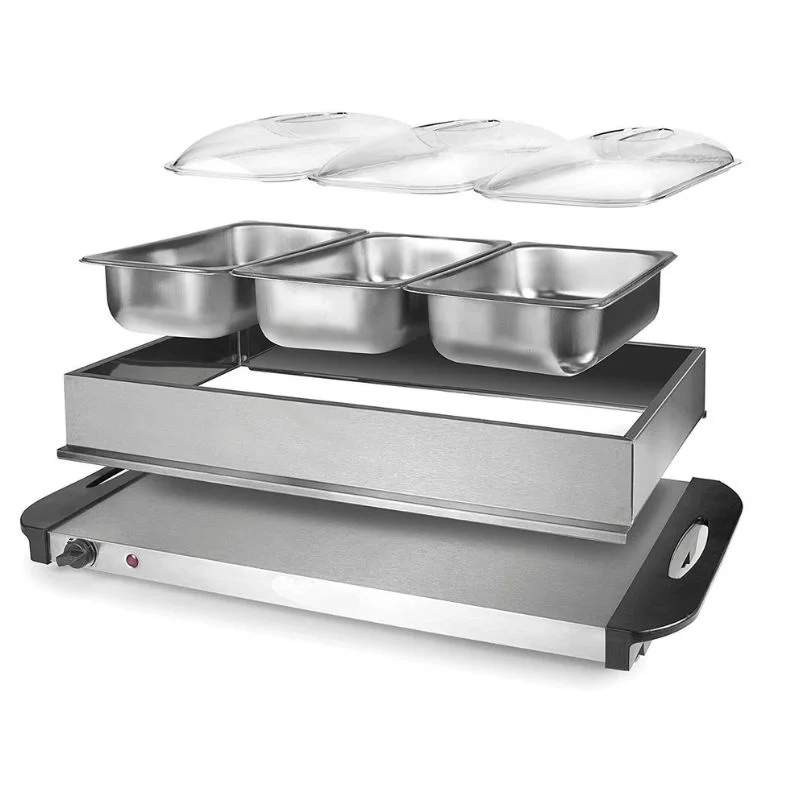 Cheffinger CF-BW300: 3.5 Quarts 2 in 1 Buffet Warmer + Hotplate Cheffinger CF-BW300: 3.5 Quarts 2 in 1 Buffet Warmer + Hotplate