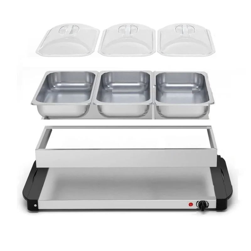 Cheffinger CF-BW300: 3.5 Quarts 2 in 1 Buffet Warmer + Hotplate Cheffinger CF-BW300: 3.5 Quarts 2 in 1 Buffet Warmer + Hotplate