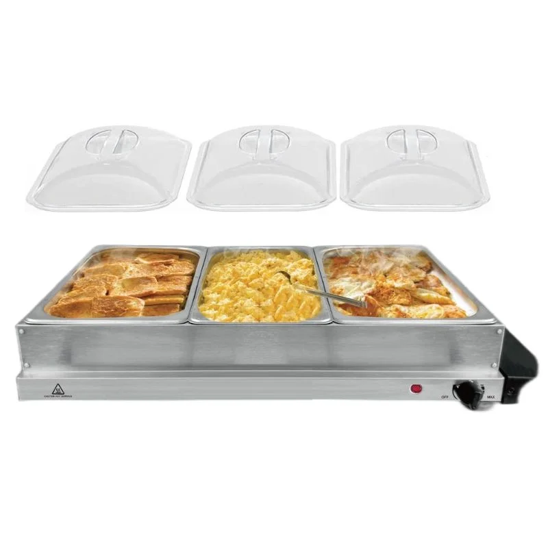 Cheffinger CF-BW300: 3.5 Quarts 2 in 1 Buffet Warmer + Hotplate Cheffinger CF-BW300: 3.5 Quarts 2 in 1 Buffet Warmer + Hotplate