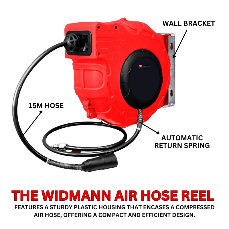 Widmann WM-15A: 15M Retractable Air Hose Reel Widmann WM-15A: 15M Retractable Air Hose Reel