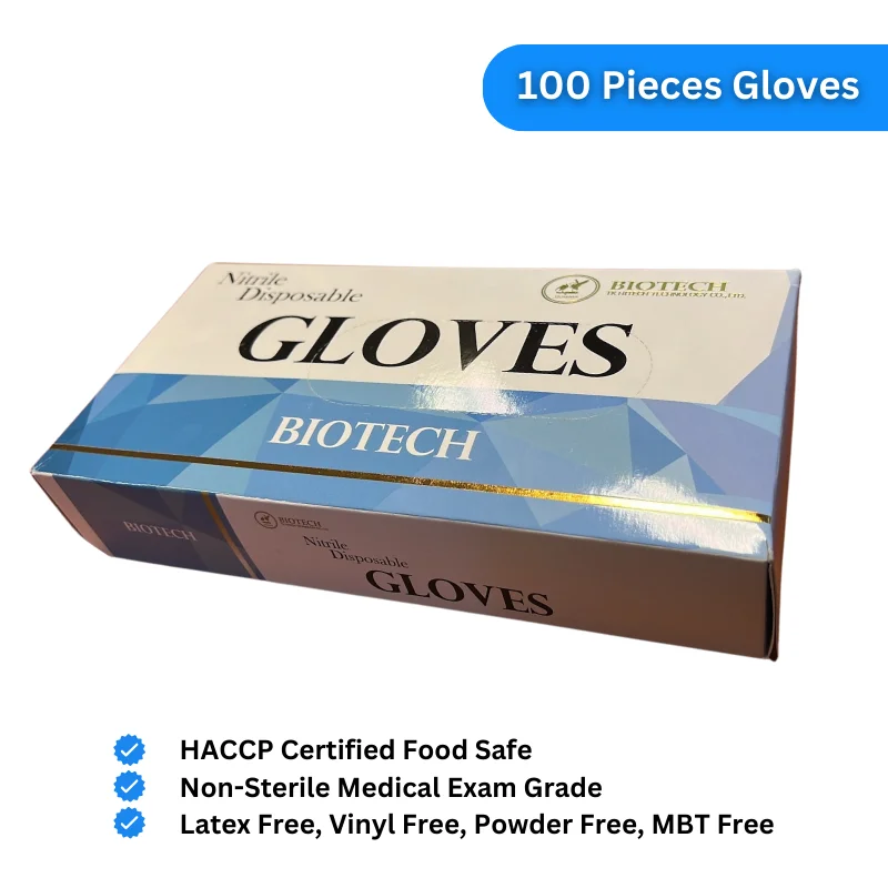 Biotech BTS-00850: Nitrile Disposable Gloves - Small Biotech BTS-00850: Nitrile Disposable Gloves - Small