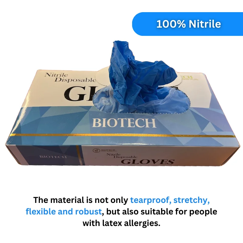 Biotech BTS-00850: Nitrile Disposable Gloves - Small Biotech BTS-00850: Nitrile Disposable Gloves - Small