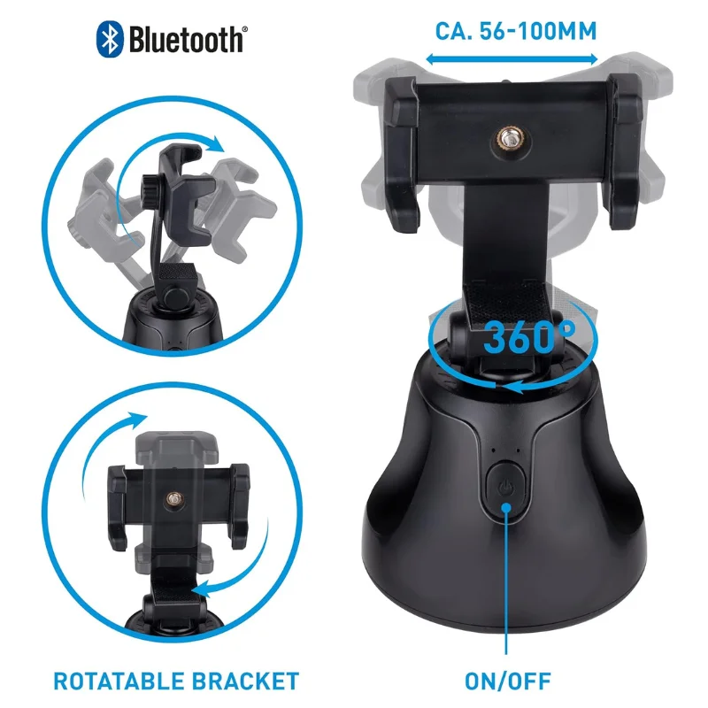 Grundig ED-49803: 360° Rotating, Face/ Object Tracking Phone Holder for Vlogger Grundig ED-49803: 360° Rotating, Face/ Object Tracking Phone Holder for Vlogger