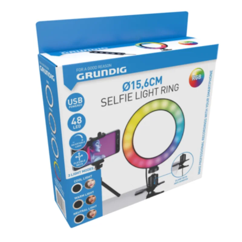 Grundig ED-96177: Clip-On RGB Ring Light Lamp Grundig ED-96177: Clip-On RGB Ring Light Lamp