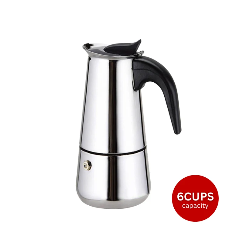 Eisenbach EB-600CM: S/S Cafetiere Expresso Coffee Maker- 6 Cups Eisenbach EB-600CM: S/S Cafetiere Expresso Coffee Maker- 6 Cups
