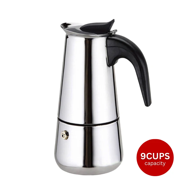 Eisenbach EB-900CM: S/S Cafetiere Expresso Coffee Maker- 9 Cups Eisenbach EB-900CM: S/S Cafetiere Expresso Coffee Maker- 9 Cups