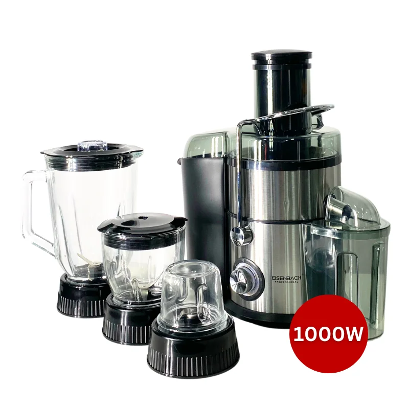 Eisenbach HW-1508: 4-in-1 Juicer, Food Processor, Blender, and Grinder -1000W