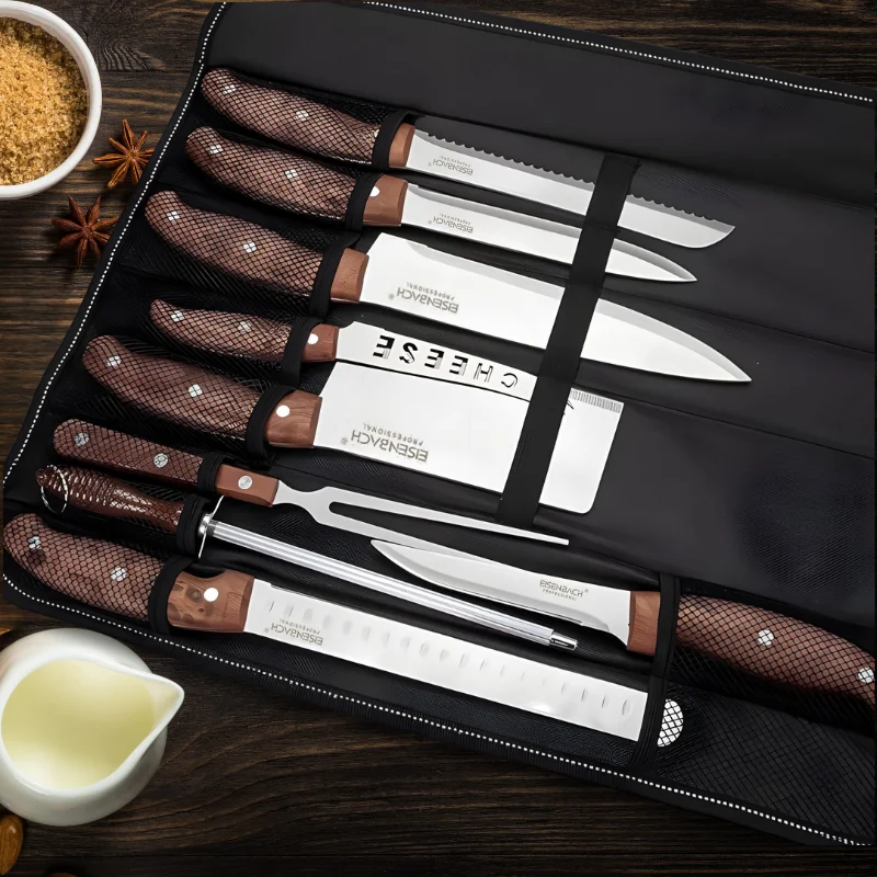 Eisenbach LH-049: 9 Pieces Professional Knife Set with Roll-up Carry Bag Eisenbach LH-049: 9 Pieces Professional Knife Set with Roll-up Carry Bag