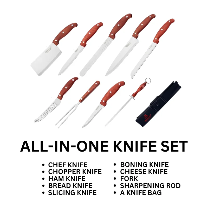 Eisenbach LH-049: 9 Pieces Professional Knife Set with Roll-up Carry Bag Eisenbach LH-049: 9 Pieces Professional Knife Set with Roll-up Carry Bag