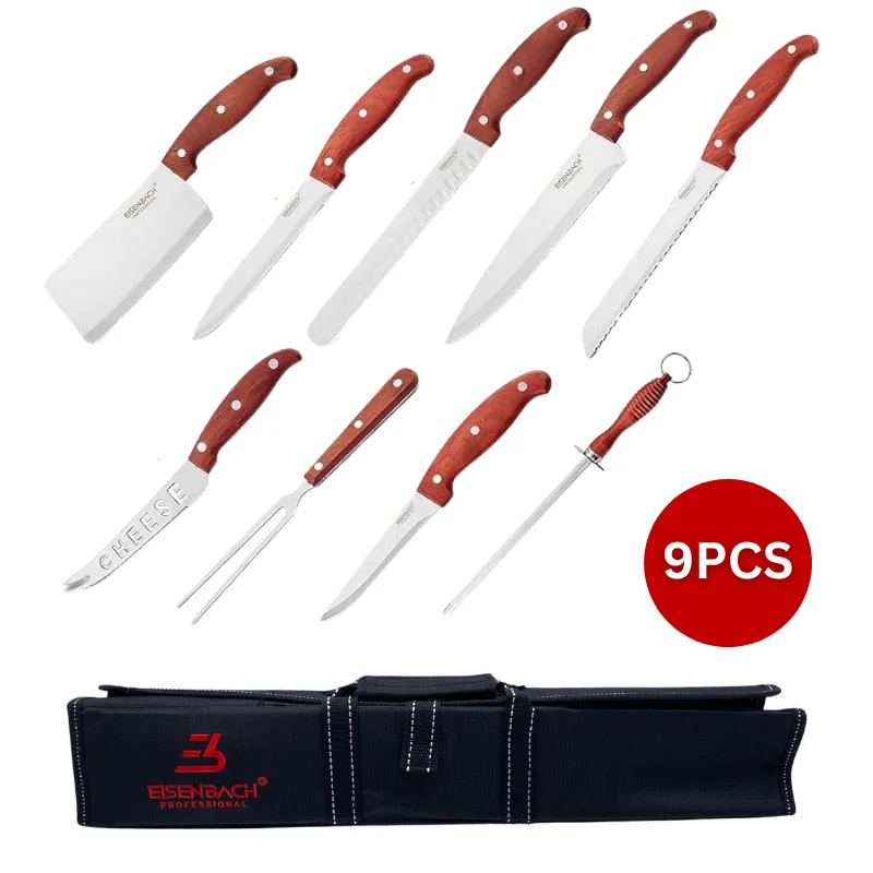 Eisenbach LH-049: 9 Pieces Professional Knife Set with Roll-up Carry Bag Eisenbach LH-049: 9 Pieces Professional Knife Set with Roll-up Carry Bag