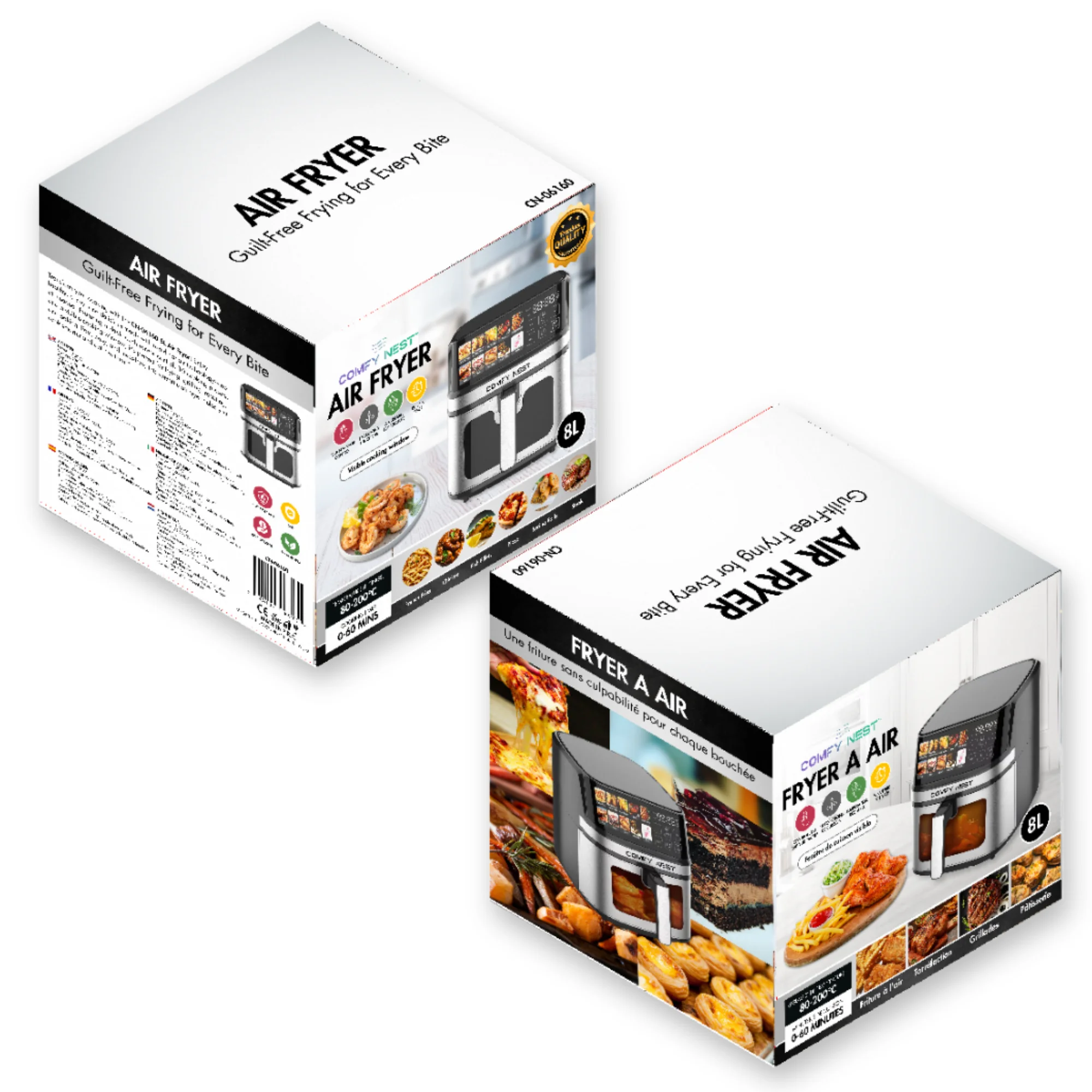 Comfy Nest CN-06160: 1700W Digital Air Fryer - 8L Comfy Nest CN-06160: 1700W Digital Air Fryer - 8L