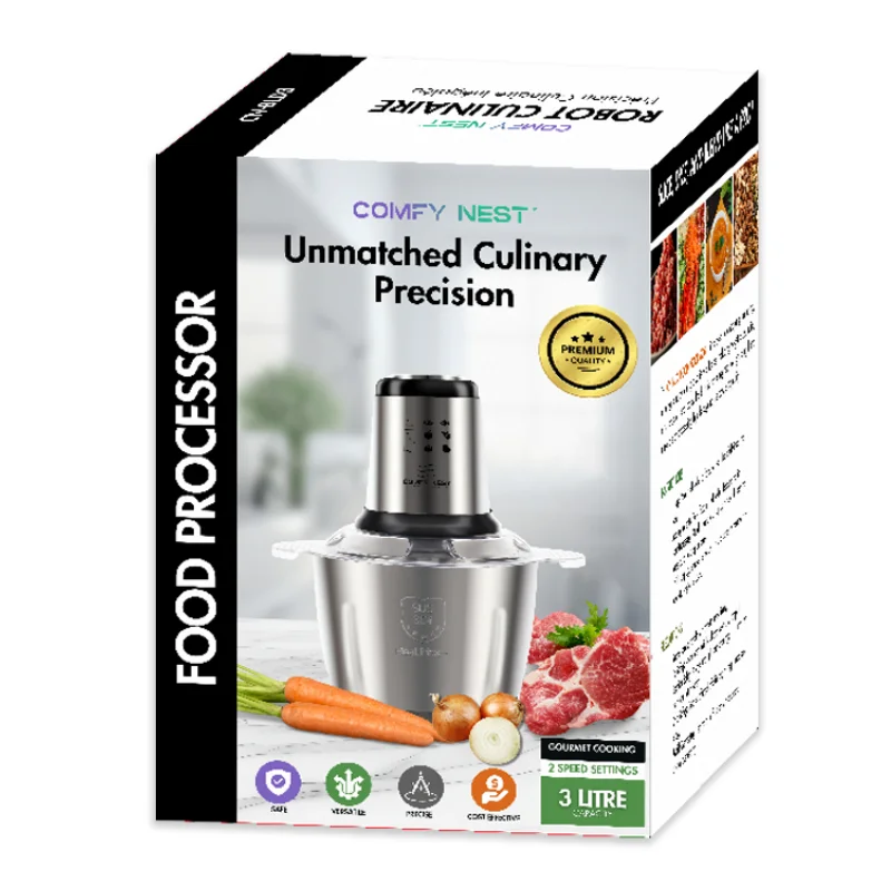 Comfy Nest CN-BLD3: 1000W Multi-Functional Food Processor - 3L