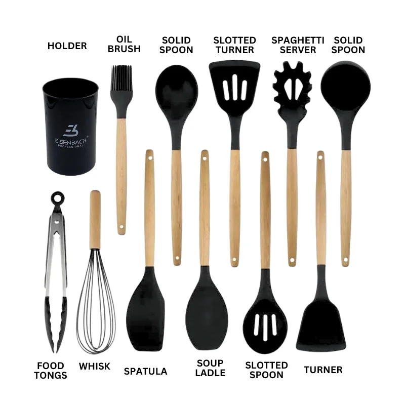 EisenbachA0022: 12-Piece Kitchen Utensils Set - Wood EisenbachA0022: 12-Piece Kitchen Utensils Set - Wood